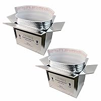Double-Faced Aluminum Thermal Insulated Shipping Box with Foil Liner Bag - Cold Shipping Box for Frozen Food - Insulated Cooler Box for Shipping, Mailing Perishables