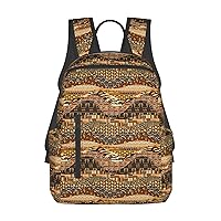 African Style Patchwork Print Simple And Lightweight Leisure Backpack, Men'S And Women'S Fashionable Travel Backpack