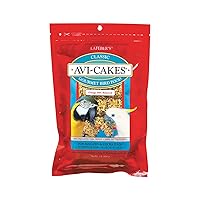 LAFEBER'S Classic Avi-Cakes Pet Bird Food, Made with Non-GMO and Human-Grade Ingredients, for Macaws & Cockatoos, 1 lb