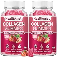 2 Packs Vegan Collagen Gummies for Women with Biotin, Anti Aging, Skin, Hair Growth, Nails & Joints, Collagen Types 1 and 3, Biotin, Sea Moss Collagen Supplement Gummy 120 Counts