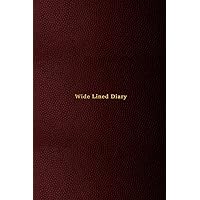 Wide Lined Diary: Easy to use journal for dementia, alzhiemers and lewy body patients | Memory record and recall lined composition book for seniors | Professional red cover design