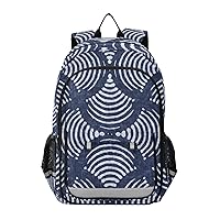 ALAZA Tie Dye Indigo Dyed Blue Laptop Backpack Purse for Women Men Travel Bag Casual Daypack with Compartment & Multiple Pockets