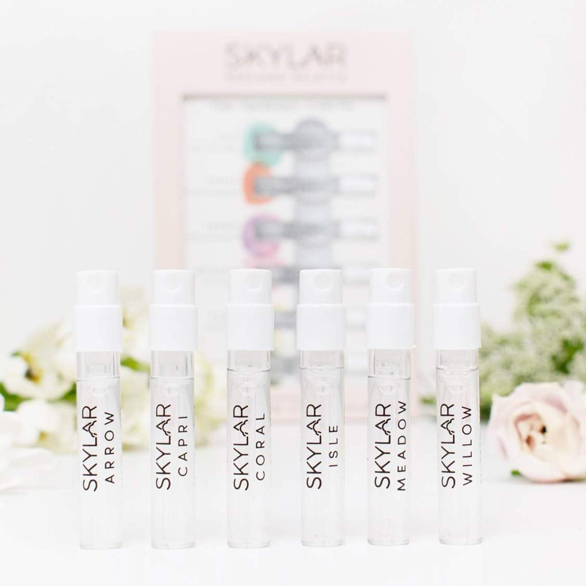 Perfume Palette By Skylar - 6 Signature Fragrances in 1 Convenient Travel-Sized Discovery Kit - Paraben-Free, Phthalate-Free, Vegan, and Cruelty-Free (6 x 1.5 mL / 0.05 fl oz)