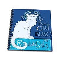 3dRose Tournee Chat Blanc Parody Le Chat Noir - Distressed - Drawing Books (db_356211_2)
