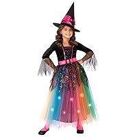 Rubies Girl's Forum Spider Witch Light Up Costume Dress and HatChild's Costume