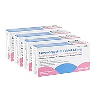 Xiromed Emergency Contraceptive Pill for Women (4 Pack) - 1.5 mg Levonorgestrel Tablet - Reduces Chance of Pregnancy After Unprotected Sex - Compare to Plan B One-Step - Take Next Morning