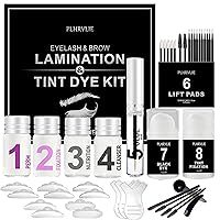 Lash Lift Kit, Ofanyia 4 In 1 Eyebrow Lamination Kit with Black Color Kit, Professional Eyelash Perm Kit and Black Eyelash & Eyebrow Set for Home & Salon Use, Includes All Tools & Accessories