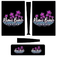 Miami Beach Florida Palm Tree Decal Stickers Cover Skin Full Wrap FacePlate Stickers Compatible with P-S-5