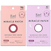 Day & Night Miracle Bundle - Invisible Spot Cover (96 Count), Overnight Spot Cover (52 Count)