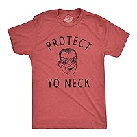 Mens Protect Yo Neck T Shirt Funny Sarcastic Cool Vampire Tee for Guys