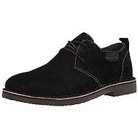 Propét Men's Finn Oxford, Plain Toe - Suede Shoes, Black, 8.5 X-Wide US