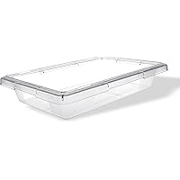 Carlisle FoodService Products Storplus Food Storage Container with Stackable Design for Catering, Buffets, Restaurants, Polycarbonate (Pc), 5 Gallons, Clear, (Pack of 6)