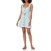 Show Me Your Mumu Women's Lilith Dress, Dusty Blue Linen, Small