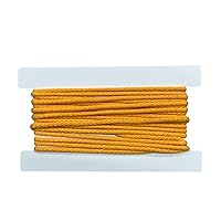 10yards 4mm Colored Macrame Braided Packaging Twist Polyester Cotton Cord Rope for Basket Drawing, DIY Craft, Garden Decoration (Yellow)