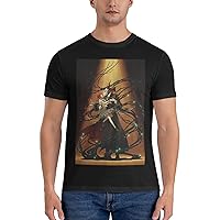Anime The Ancient Magus' Bride Shirt Crew Neck Fashionable Short Sleeve Summer Cotton Male's Tops Black
