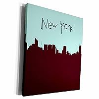 3dRose New York Skyline - Americana Art - Cities - Museum Grade Canvas Wrap (cw_50593_1)