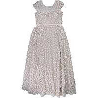 Xscape Womens Flower Embellished Fit & Flare Gown Dress