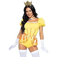 Leg Avenue Women's 3 Pc Sexy Sunflower Princess Costume with Romper, Choker, Crown