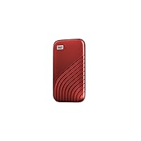 Western Digital 2TB My Passport SSD Portable External Solid State Drive, Red, Sturdy and Blazing Fast, Password Protection with Hardware Encryption - WDBAGF0020BRD-WESN