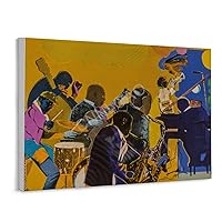 CNNLOAO Collage Artist Romare Bearden Abstract Fun Art Poster (3) Canvas Poster Wall Art Decor Print Picture Paintings for Living Room Bedroom Decoration Unframe-style 10x8inch(25x20cm)
