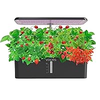 Hydroponics Growing System Indoor Garden - VOCRS 12 Pods Herb Garden Kit Indoor with LED Grow Light, Plants Germination Kit(No Seeds) with Pump System, Adjustable Height Up to 17.7