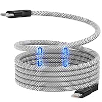 Magnetic USB C to Lightning Cable 30W, Coiled iPhone Charger Fast Charging - 5ft Braided Type C iPhone Cord, MFi Certified for iPhone 14 13 12 11 Pro Max Xr Xs, Carplay Power Delivery Support