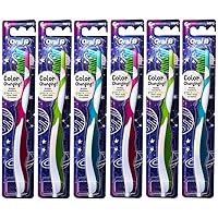 Pro-Health Junior CrossAction Galaxy Toothbrush, Ages 6+, Soft - Pack of 6