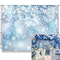 Winter Christmas Snow Backdrops for Photography 10x10ft Falling Snowflake Glitter Ice Snow Flakes Photoshoot Background Newborn Kids Baby Adults Wedding Portrait Photo Background Studio Props