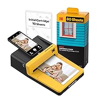 KODAK Dock ERA Plus 4PASS Instant Portable Photo Printer (4x6) (Printer + Initial 10 Sheets + 80 Sheets)
