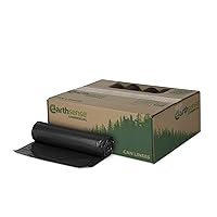 Earthsense Commercial RNW4850 Can Liner 40x46, 40-45 Gal, 1.25 mil, Black, (Case of 100)