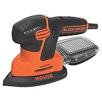 Detail Sander, 1.2 Amp, 16,000 OPM, Compact Design, 3-Position Grip for Comfort, Includes Dust Collector, Corded (BDEMS600)
