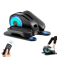 Under Desk Elliptical, Electric Foot Pedal Exerciser, Fully Assembled Seated Elliptical, Compact Portable Elliptical Machine Trainer with Remote Control, Mini Elliptical Leg Exerciser for Home