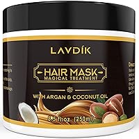 Argan Oil Hair Mask, Coconut Oil Collagen Hydrating Hair Treatment, Deep Conditioning Hair Mask for Dry Damaged Hair, Moisturizing Hair Treatment- 8.5 oz