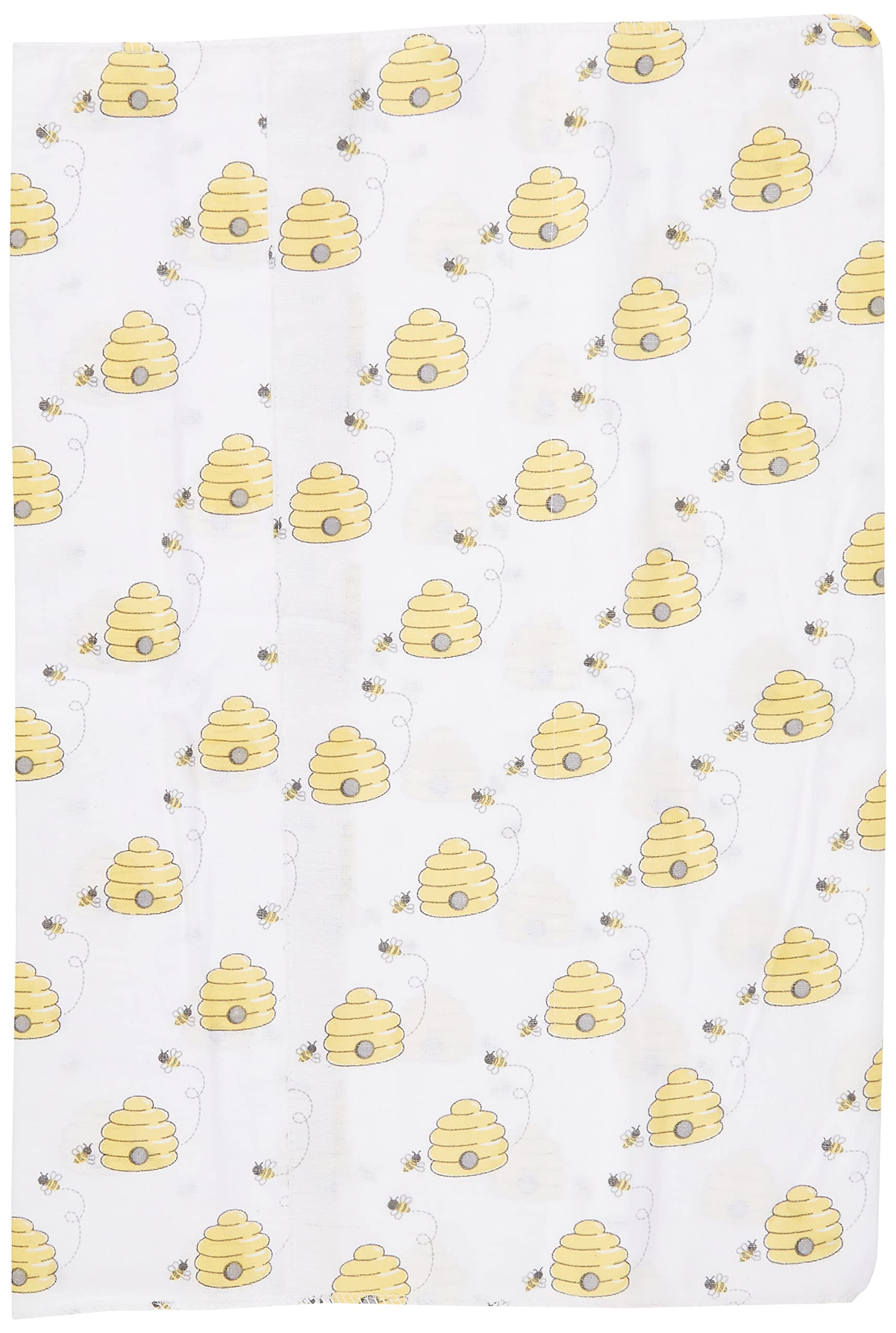 Hudson Baby Unisex Baby Cotton Flannel Burp Cloths, Bee, One Size