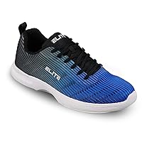 ELITE Men's Wave Bowling Shoes - Lightweight, Breathable Knitted Uppers, Universal Soles, 1-Year Warranty