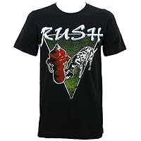 Rush Men's Signals European 1983 Tour Slim Fit T-Shirt 2XL Black