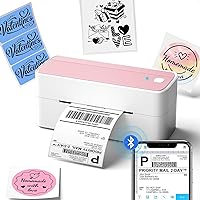 Phomemo Bluetooth Thermal Label Printer, 241BT 4X6 Wireless Shipping Label Printer for Small Business, Pink Label Printer for Shipping Package, Compatible with iPhone, Android, Amazon, Shopify, UPSP