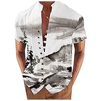 Hawaiian Streetwear Classics Shirt for Men Tropical Summer Beach Stylish Tees Button Up Lapel Comfortable T-Shirts