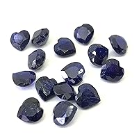 15.90 Ct African Dark Blue Sapphire Heart Shape Size 6x6 mm Fabulous Cut Faceted Loose Gemstone For Make Your Jewellery a Masterpiece-15 Pcs Sapphire Lot At Wholesale Shop