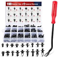Nilight 190 Pcs Car Retainer Clips Fastener Remover 18 Most Popular Sizes Applications Auto Push Pin Rivets Set -Door Trim Panel Clips for Toyota Honda Nissan Mazda,2 Years Warranty
