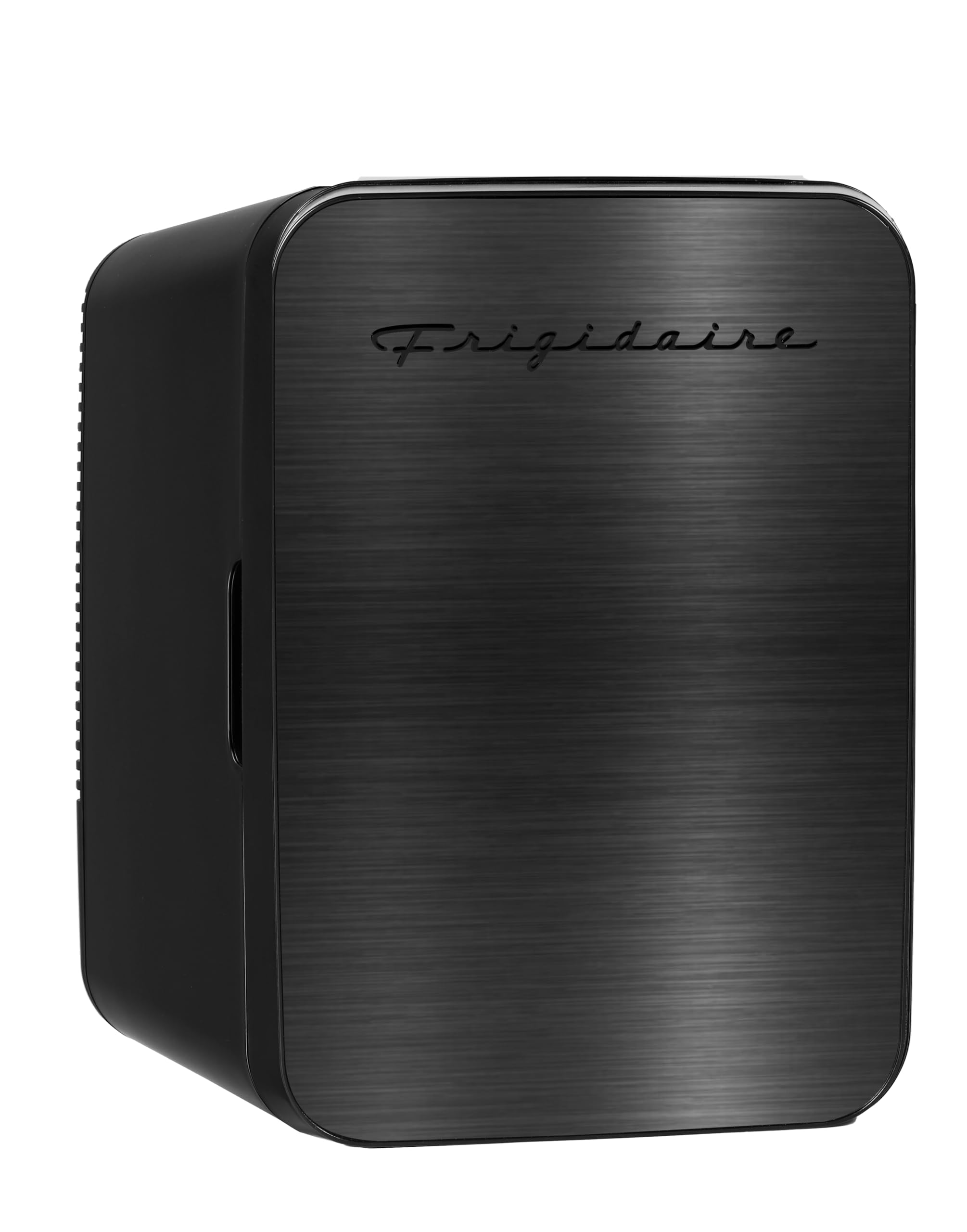 FRIGIDAIRE EFMIS183-BLKSS Portable 10L Mini Fridge Brushed Black Stainless Rugged Refrigerator, EFMIS183BLKSS