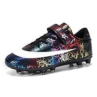 Kids Soccer Cleats Boys Girls Soccer Shoes Outdoor Firm Ground Youth Football Cleats for Little Kid/Big Kid
