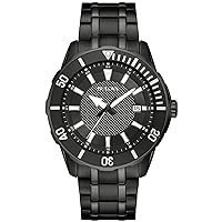 Bulova Men's Classic Sport Black Ion Plated Stainless Steel 3 Hand Date Calendar Quartz Watch Style: 98B361