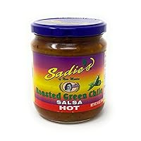 Sadie's of New Mexico Roasted Green Chile Hot Salsa 16oz QTY 2