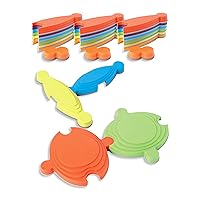 GONGE River Landscape - 25-Piece Set for Balance Training, Motor Skills, and Creative Play - Educational Tools for Children's Development and Fun Group Activities - Vibrant