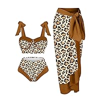 Sunflower Bikini Top with Bikini Shorts Leopard Print Piece Waist Up Collection Sexy Bikini Set