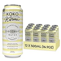 Koko & Karma - Pineapple, Coconut water with added Vitamin C 12 Pack Case of 16.9oz cans