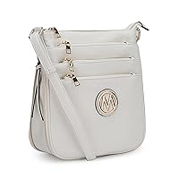 MKF Crossbody Bag for Women – PU Leather Expandable Messenger Purse – Designer Pocketbook Handbag Shoulder Strap