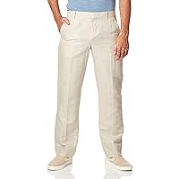 Men's Essentials Linen Dress Pant, Modern Fit, Solid Twill, Lightweight (Waist Size 29-42)