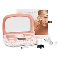 Trophy Skin MicrodermMD - At Home Microdermabrasion Kit - Anti Aging and Acne Treatment - Contains Real Diamond and Pore Extractor Tips to Rejuvenate Skin and Reduce Acne Scars - Blush
